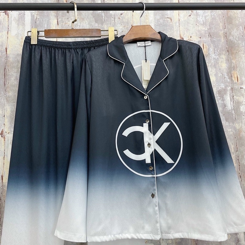 PIJAMA LỤA XƯỚC TAY DÀI QUẢNG CHÂU CAO CẤP