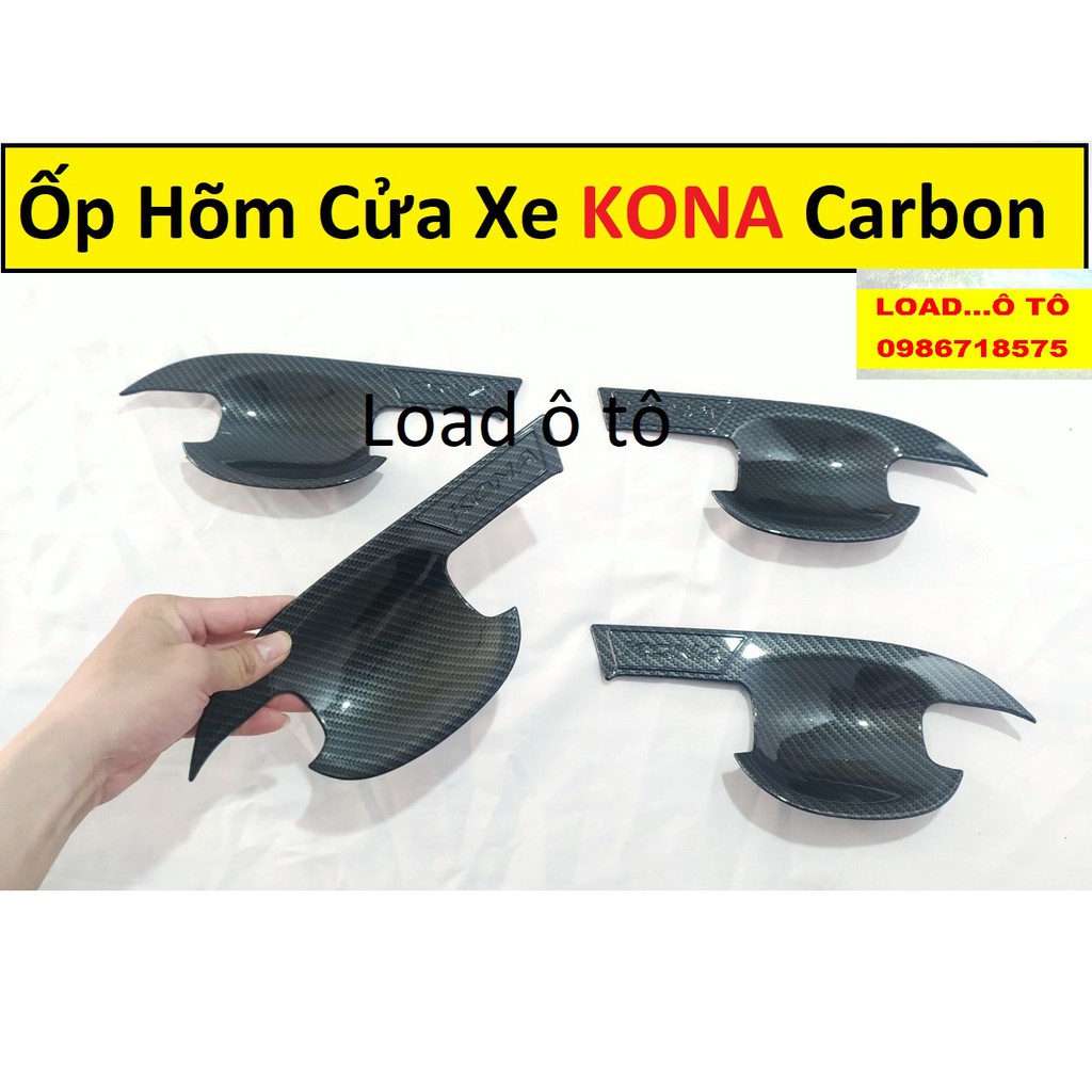 Ốp Hõm Cửa Carbon Xe Huyndai KONA 2022-2018 Cao Cấp