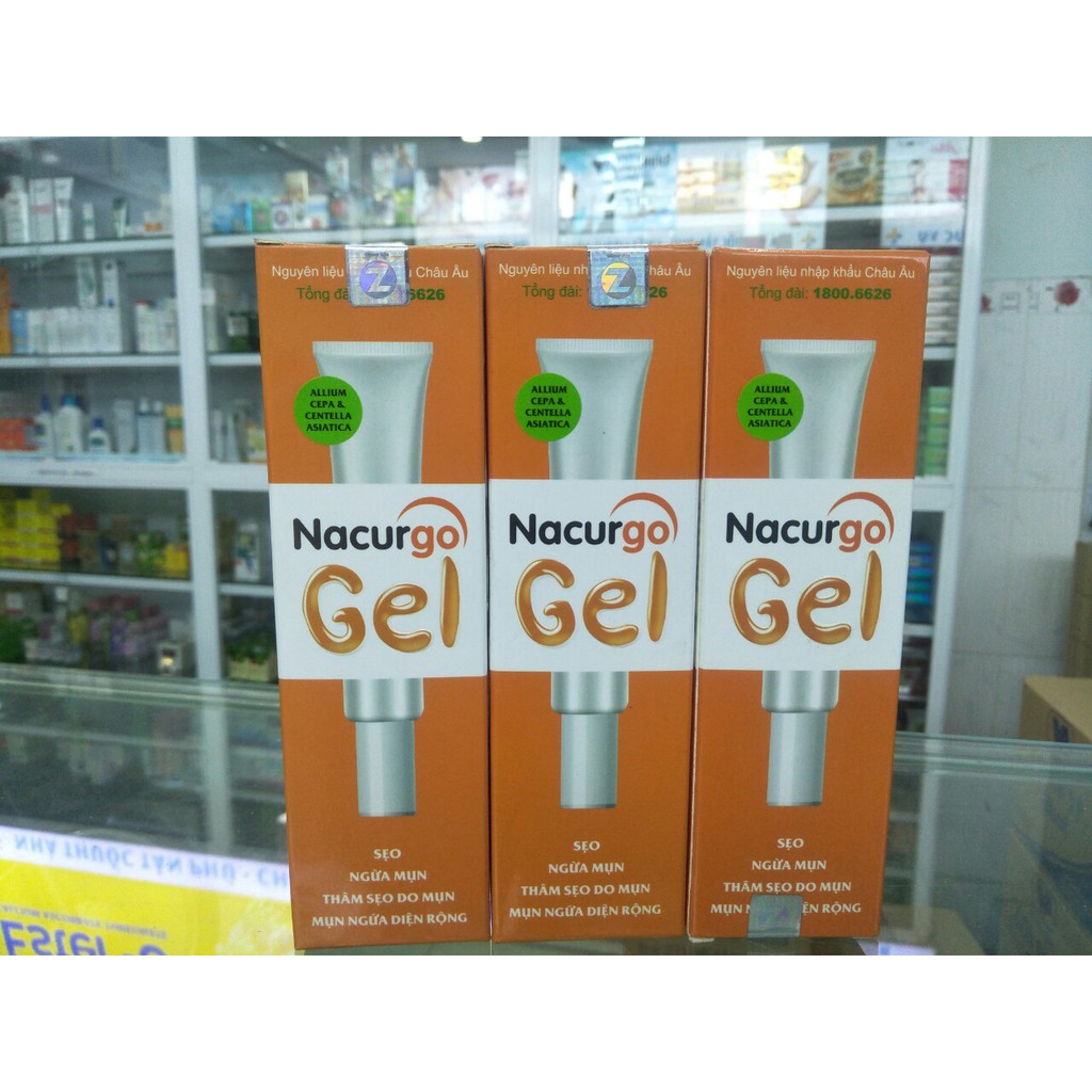 Nacurgo gel giảm thăm, ngừa sẹo, chống mụn