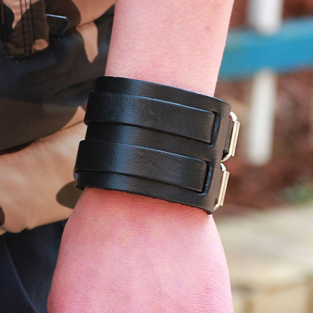 Vòng Tay Da PU Thiết Kế Đơn Giản Cá Tính Phong Cách Hàn Quốc Cho Cặp Đôi