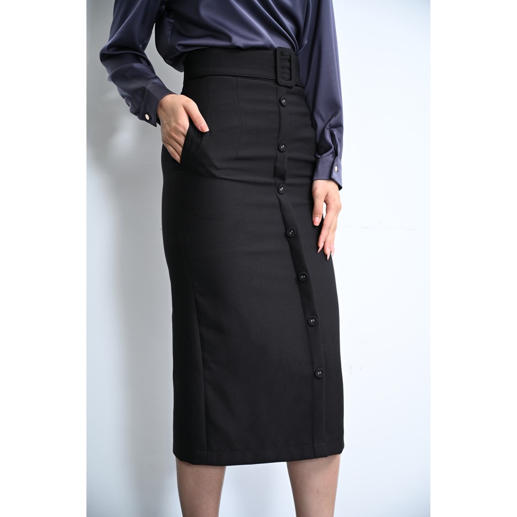Chân váy Midi button MAIIMER có đai | BigBuy360 - bigbuy360.vn