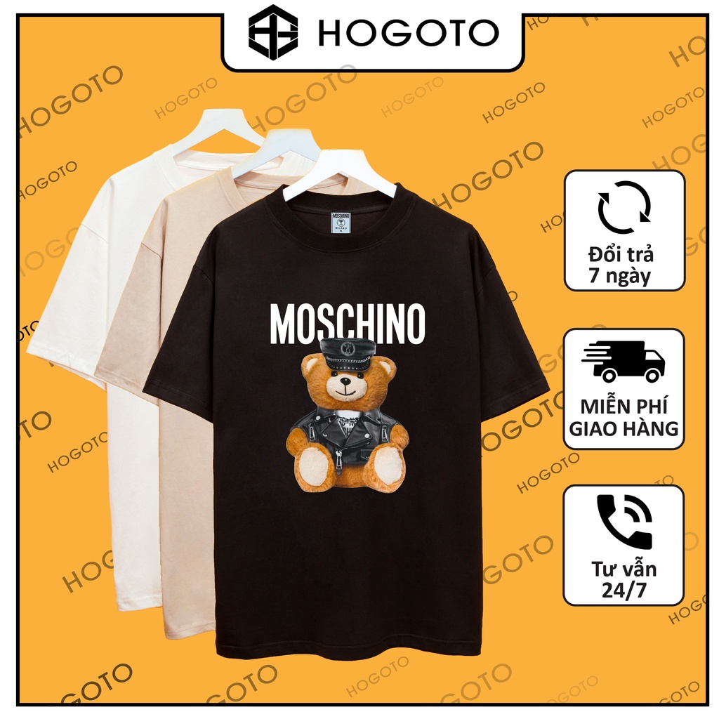 Áo thun M.C.N GẤU ÁO DA Hogoto shop , Áo thun unisex nam nữ from rộng oversize chất liệu 100% cotton