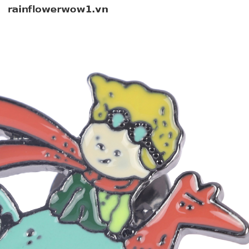 (VNRAIN) Huy Hiệu Cổ Áo Cổ Điển Hoàng Tử Và Cáo Và Hoa Hồng Cổ Điển