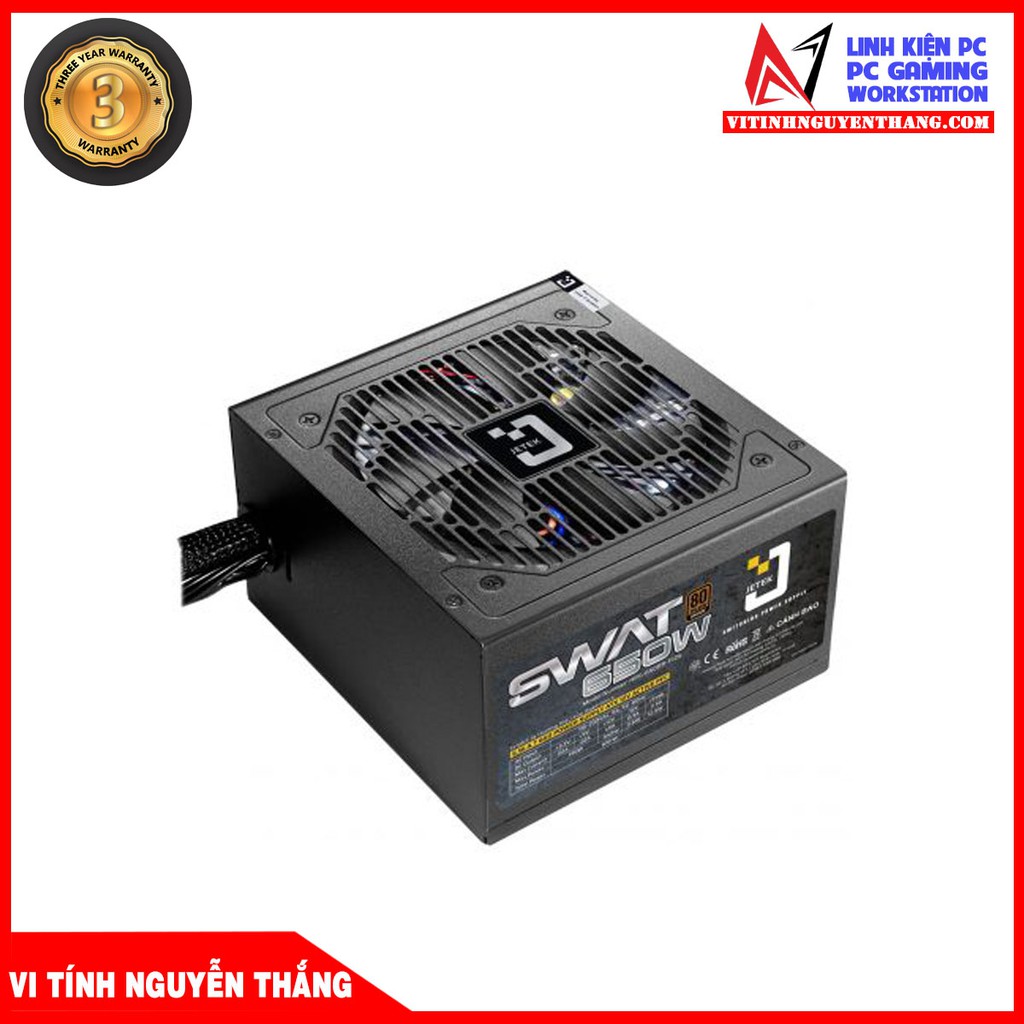 NGUỒN MÁY TÍNH JETEK SWAT 650 - 650W - 80 PLUS BRONZE