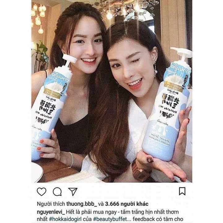 Sữa tắm trắng da Hokkaido Milk Whitening AHA Shower Cream