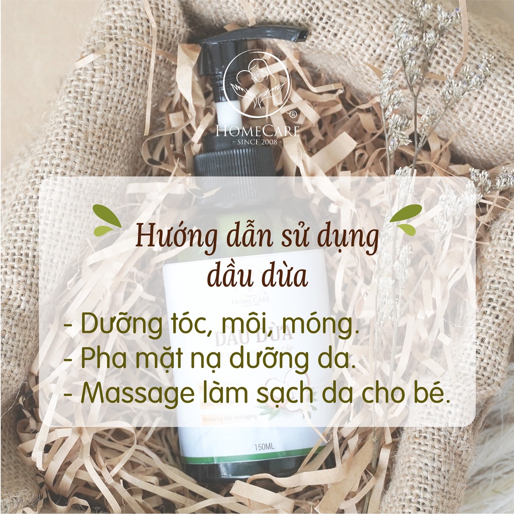 Dầu dừa nguyên chất cao cấp Home Care - 150ml