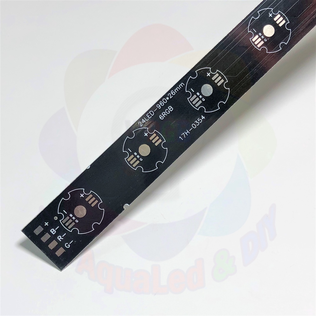Mạch LED Thanh RGB 960x26mm 3 cụm. Sử dụng cho chip LED Luxeon RGB. 18 LED và 24 LED