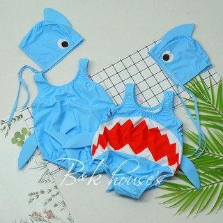 Đồ bơi baby liền mảnh + nón babyshark