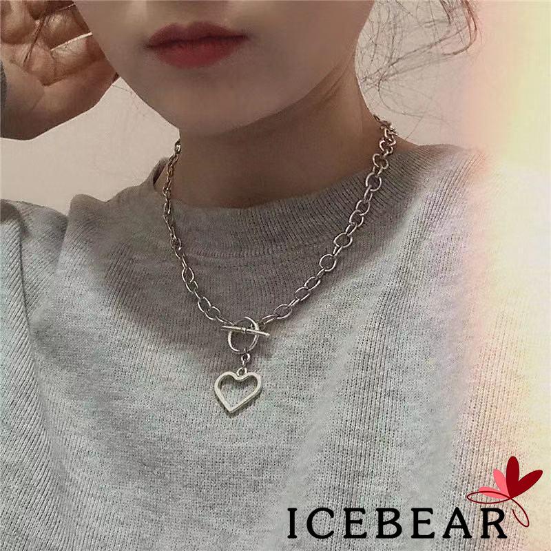 Vòng cổ mặt hình trái tim nhiều màu sắc cho nữ