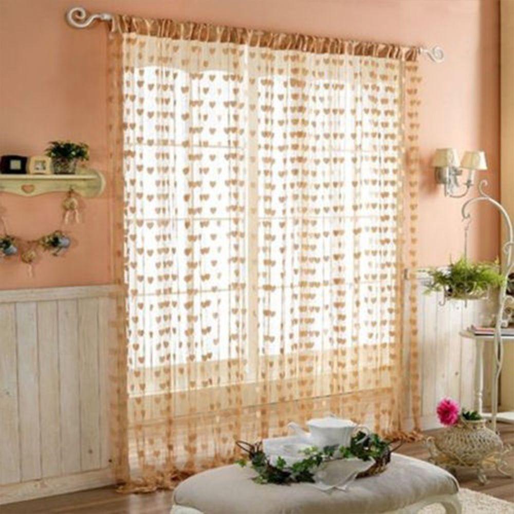 MIQUEL Rèm Cửa Tua Rua Họa Tiết Trái Tim Chất Lượng Cao Mới