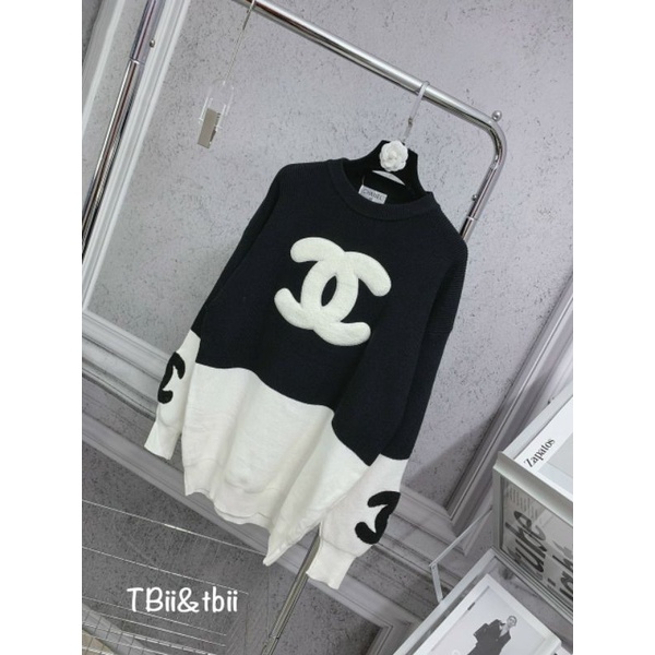 Áo len chanel chữ nổi hàng cao cấp