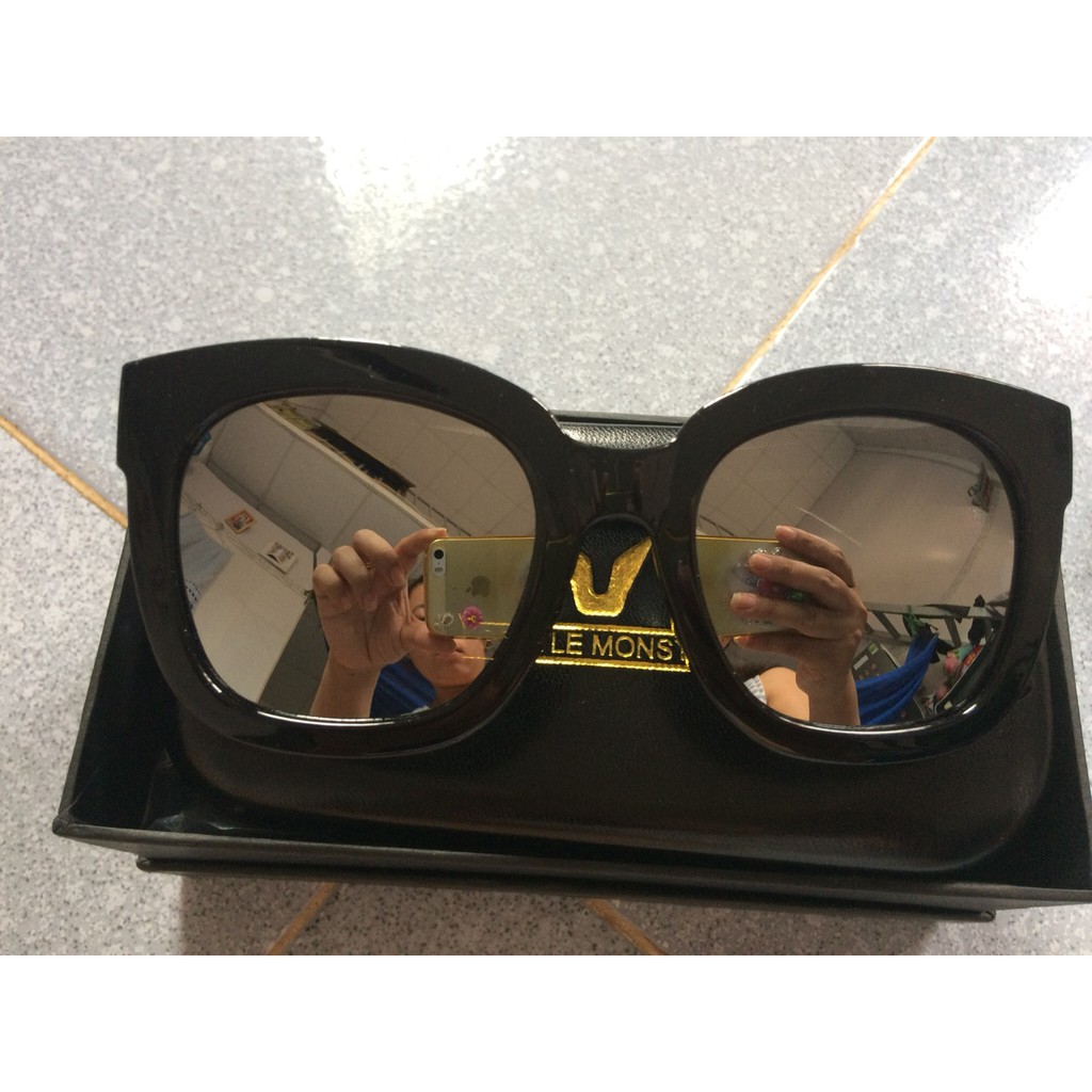 Kính mát Monter đen bạc tráng gương đi nắng cao cấp | BigBuy360 - bigbuy360.vn