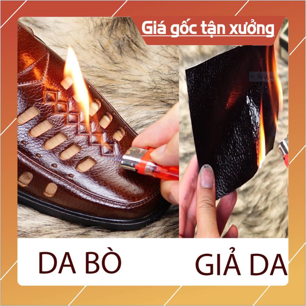 Xả Hàng giày rọ giày hè nam da bò thoáng mát