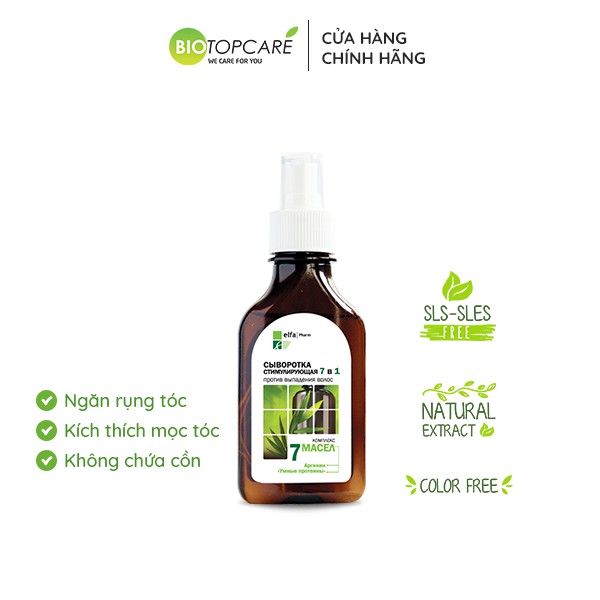 Serum kích thích mọc tóc Elfa Pharm 7in1 chiết xuất 7 loại tinh dầu thảo dược 100ml - BioTopcare Official