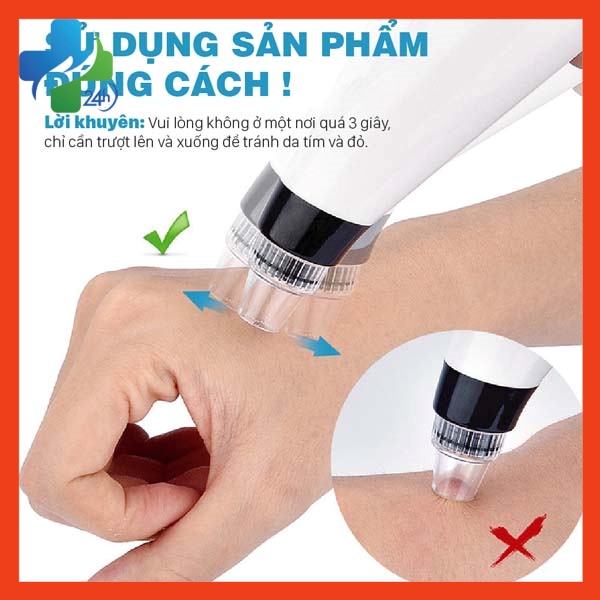 Máy Hút Mụn Đầu Đen, Mụn Cám, Mụn Trứng Cá Cầm Tay Mini Haili Care Chính Hãng