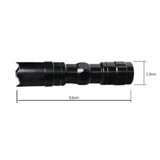 [CARENA] Portable Mini LED Flashlight Torch 3W Keychain Light Water Proof Bla