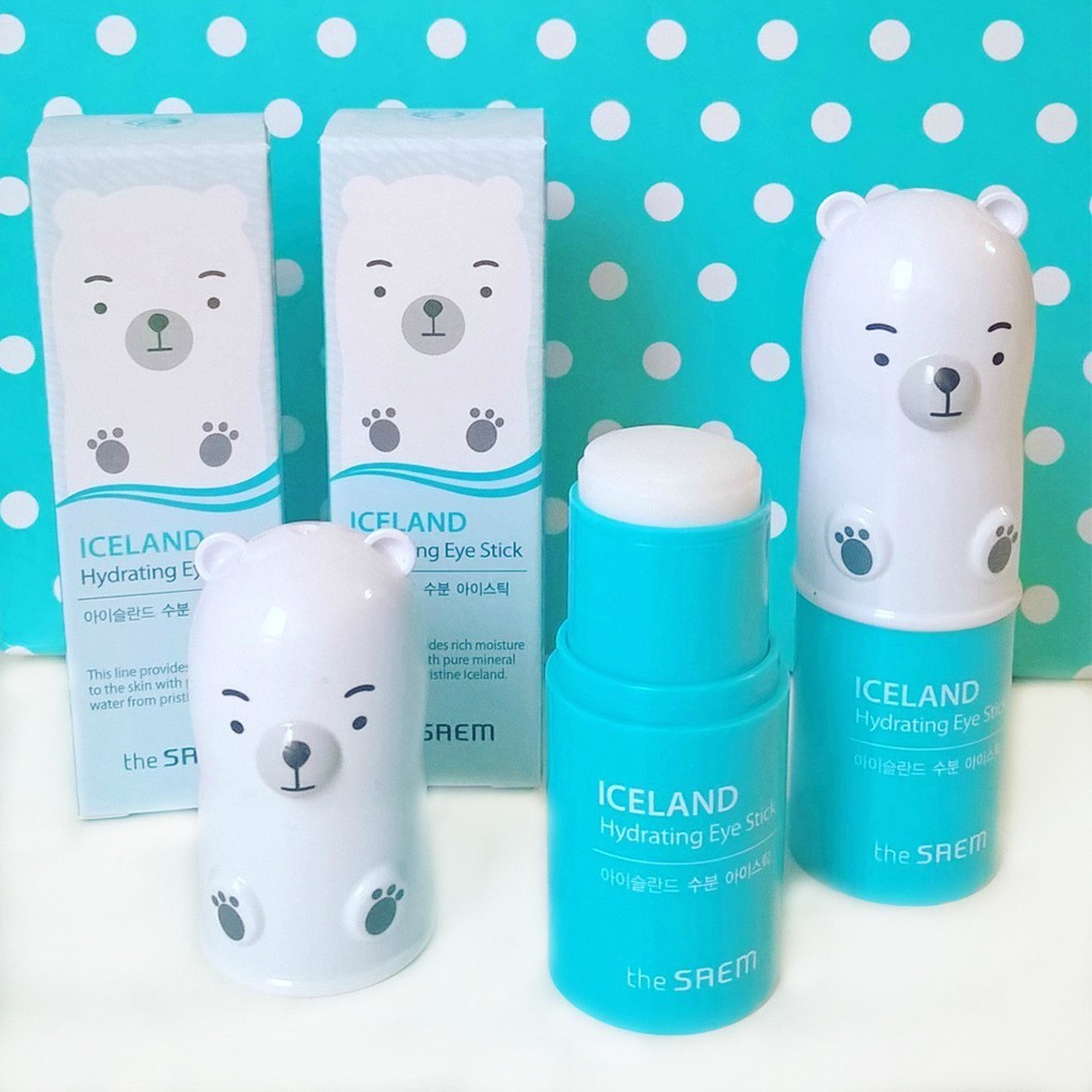 [ HÀNG CHÍNH HÃNG] Thanh Lăn Dưỡng Mắt Giảm Nhăn Ngăn Ngừa Thâm Quầng Mắt  The Saem  Iceland Hydrating Eye Stick 7g | BigBuy360 - bigbuy360.vn