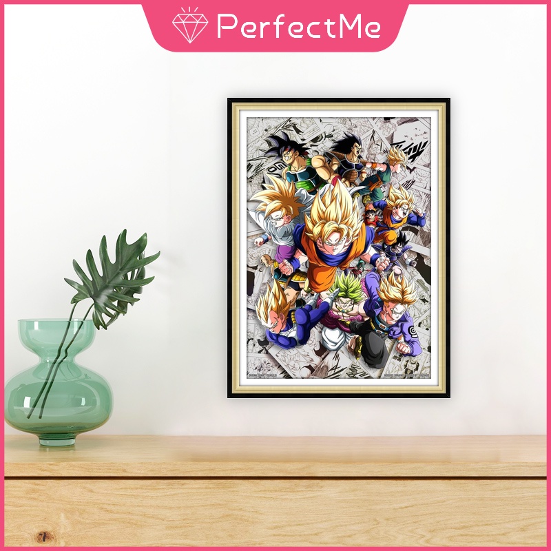 Bộ Tranh Đính Đá 5D Tự Làm 30x40cm Hình Hoạt Hình Anime Trang Trí Nhà Cửa