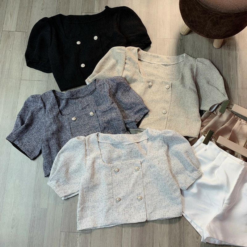 ÁO TIỂU THƯ 4 CÚC HÀNG CHUẨN