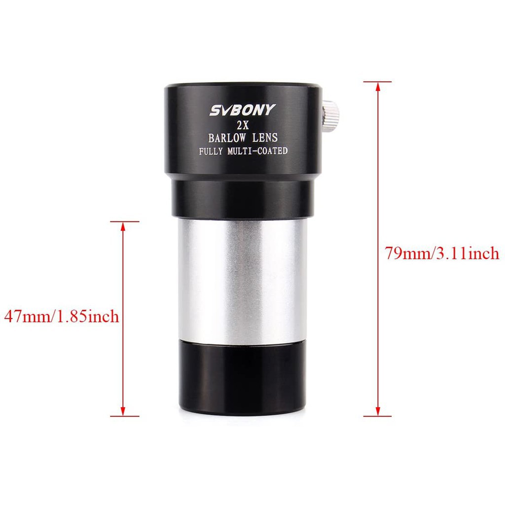 Bộ 2 Thấu Kính Thiên Văn Học 1.25 inches Bằng Kim Loại Cho Kính Mắt Thiên Văn