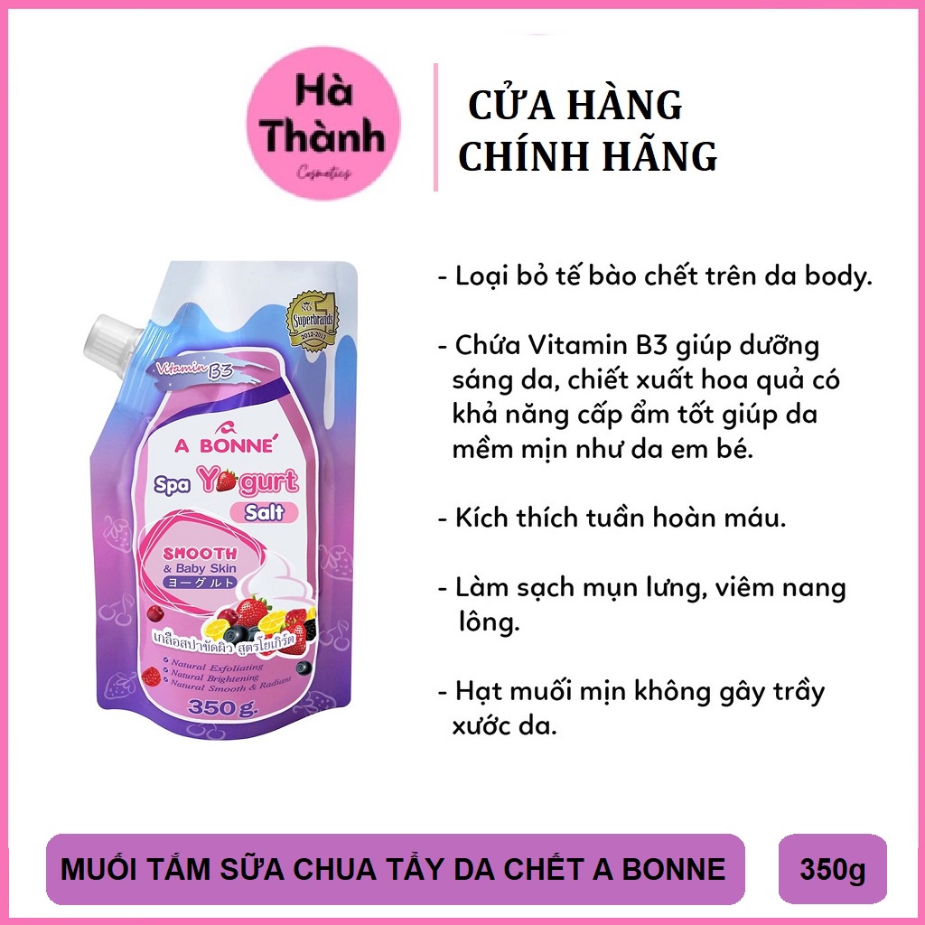 Muối tắm sữa bò tẩy tế bào chết A Bonne Spa Milk Salt 350g Thái Lan, Cam kết hàng chính hãng | BigBuy360 - bigbuy360.vn