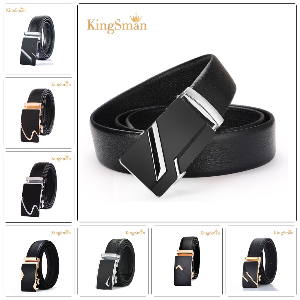 Thắt lưng da nam KINGSMAN-21 chất liệu da cao cấp khóa tự động - dây nịt nam kiểu dáng sang trọng - KINGSMAN