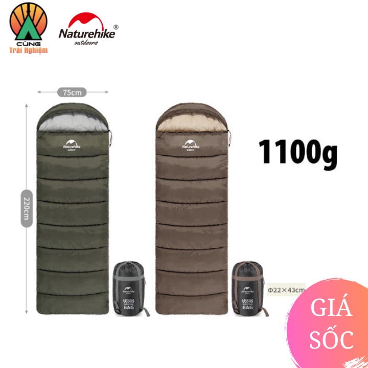 Túi Ngủ Văn Phòng, Du Lịch, kèm gối NatureHike NH20MSD07