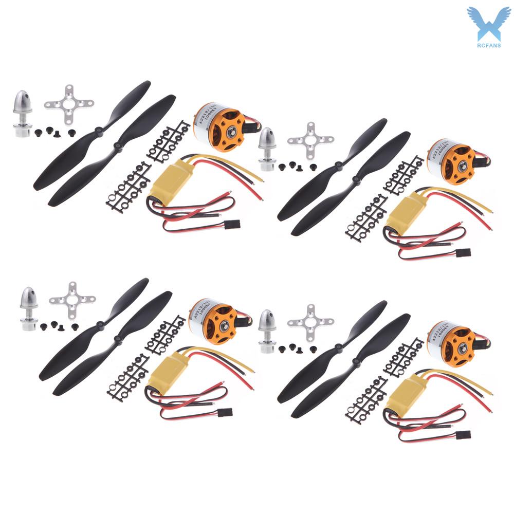 4pcs A2212 1000KV Brushless Motor + 4pcs HP 30A ESC + 4pairs 1045 Prop (B)  for RC Racing Drone Quadcopter RC Accessories[rc]