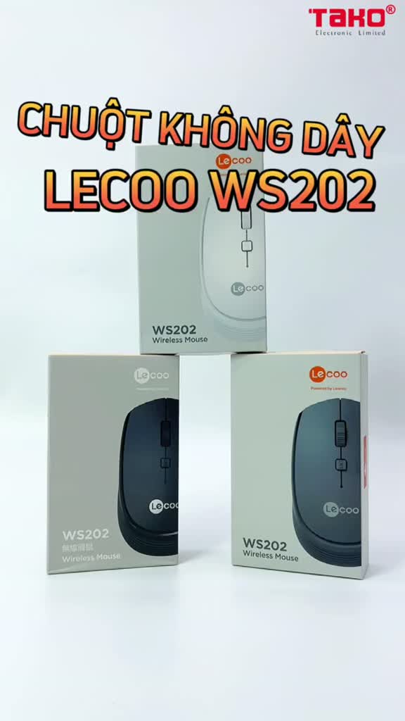 Chuột máy tính không dây Lecoo WS202, thiết kế nhỏ gọn, 3 độ phân giải DPI khác nhau | BigBuy360 - bigbuy360.vn
