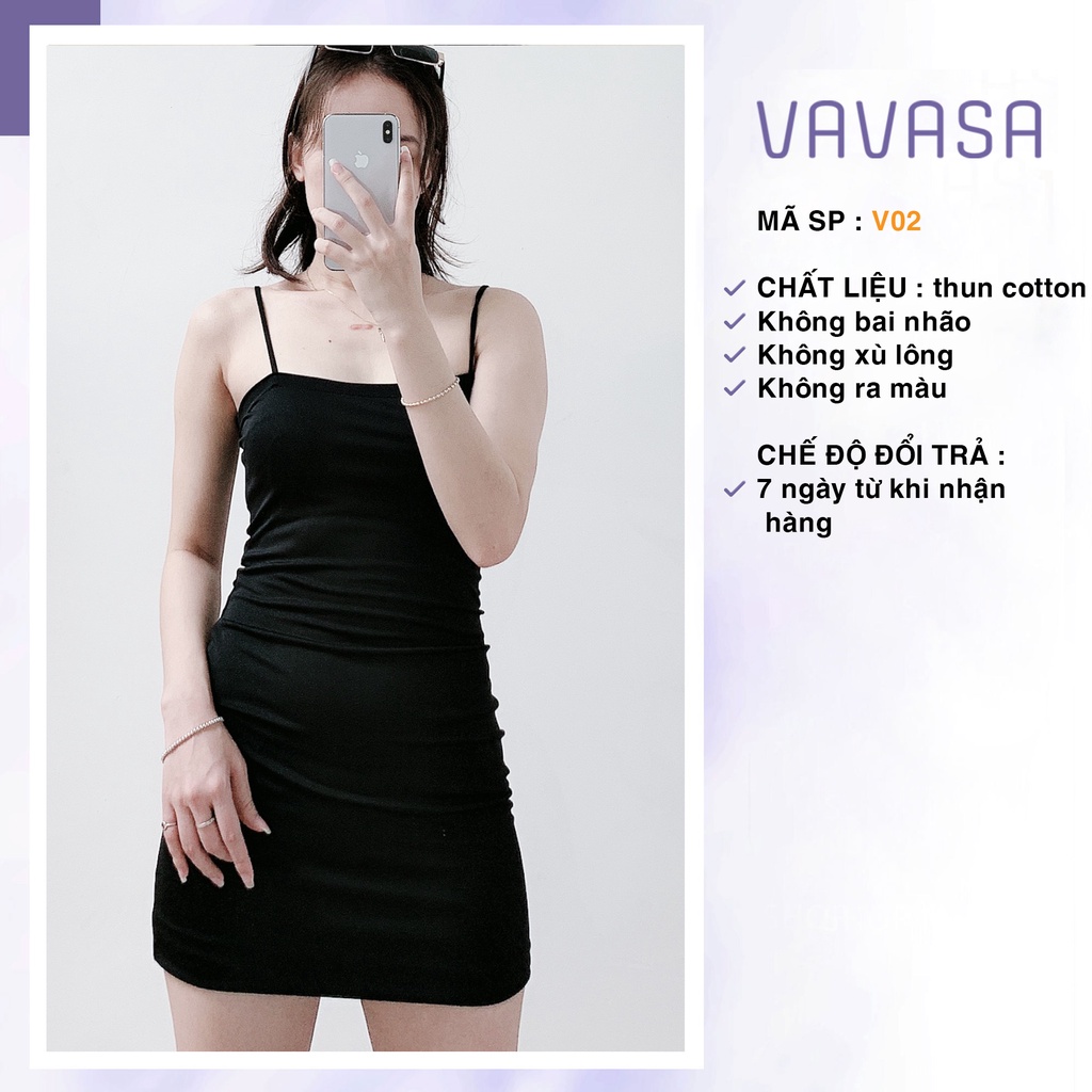 váy 2 dây ôm body, đầm dáng dài ôm boddy VAVASA V02 | BigBuy360 - bigbuy360.vn