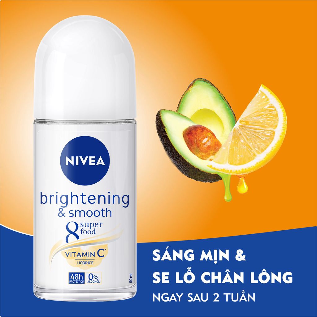 Lăn Ngăn Mùi NIVEA Sáng Mịn Se Khít Lỗ Chân Lông 50ml 81644