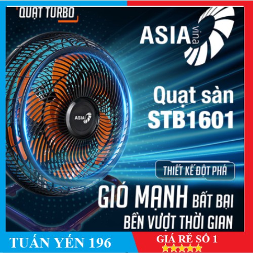 [GIAO HỎA TỐC TRONG NGÀY] Quạt sàn Asia TURBO 6 cánh - bán công nghiệp - ASSTB1601-DV0 - chính hãng bảo h