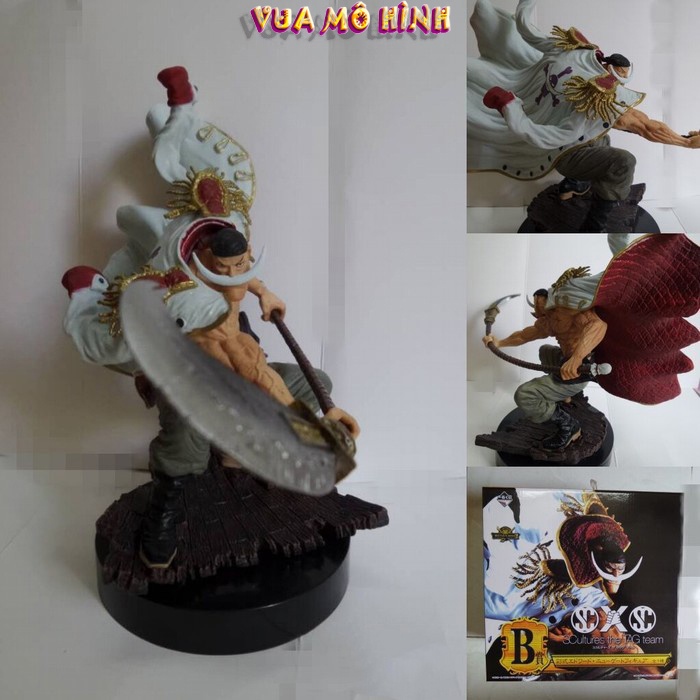 [RẺ VỔ ĐICH] Mô hình One Piece - Figure tứ hoàng Râu trắng trạng thái chiên đấu cao 20cm full BOX