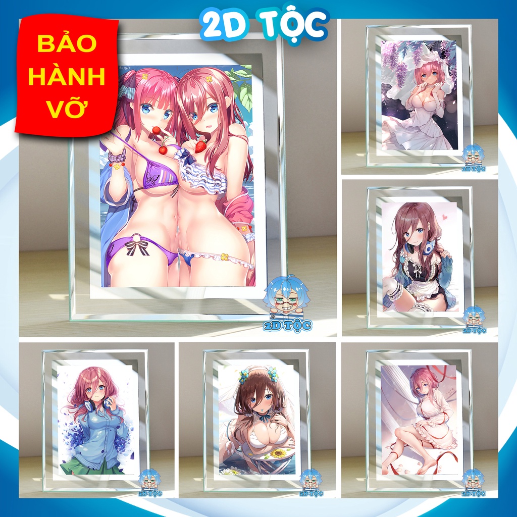 Khung kính để bàn Nakano Miku (6) Anime NHÀ CÓ 5 NÀNG DÂU by 2D Tộc Shop