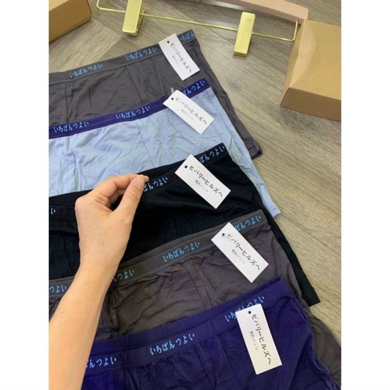 Hộp 5 sịp chéo và đùi cotton cho phái mạnh