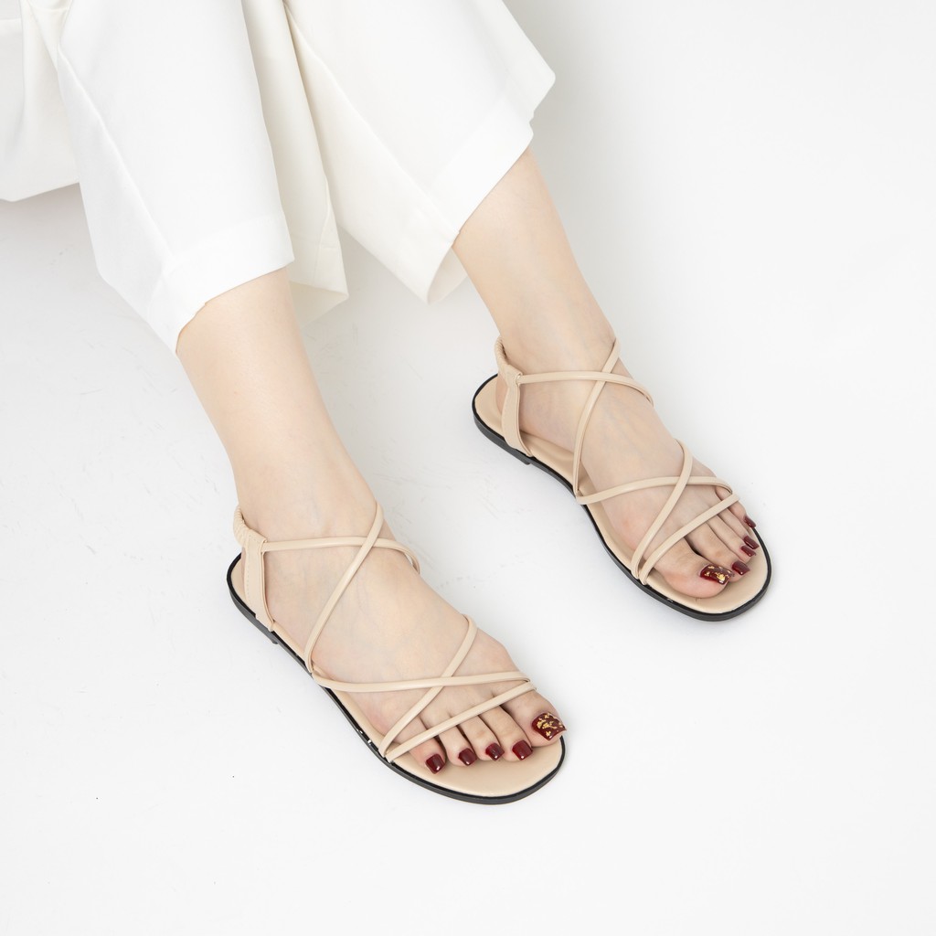 Giày Sandal Nữ MWC Đế Bệt Quai Mảnh Dây Chéo Cá Tính NUSD-2867