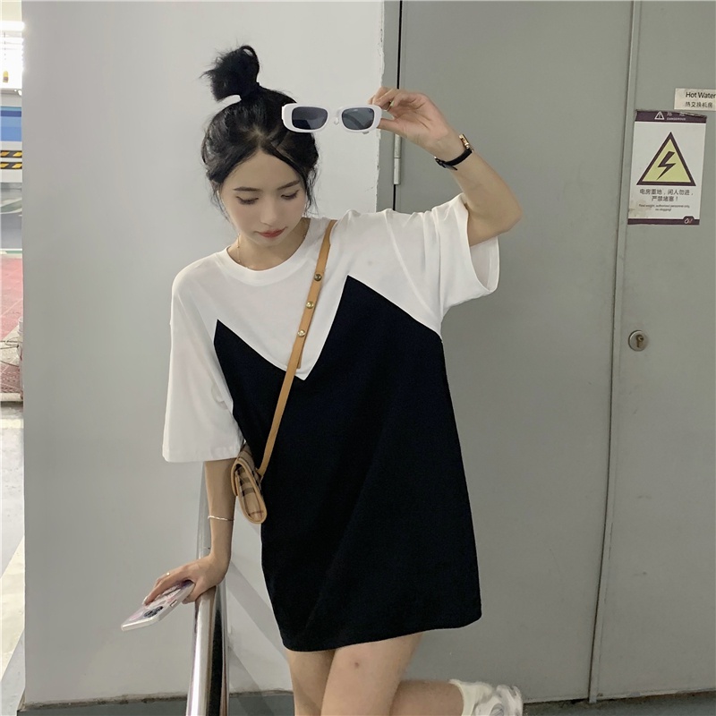 Đầm Tay Ngắn Cổ Tròn Thời Trang Sành Điệu Cho Nữ