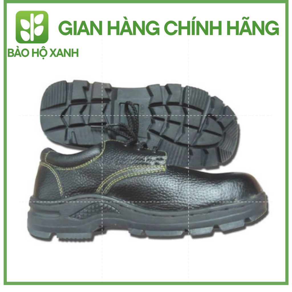 Giày Bảo Hộ ABC Chỉ Vàng chống đinh, dập ngón, trơn trượt, dầu Bảo Hộ Xanh MSP: GDA0083