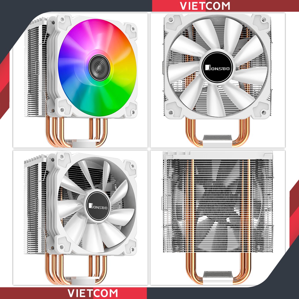 Quạt Tản Nhiệt CPU Jonsbo CR1000 White Led RGB Auto - Tặng kèm keo tản nhiệt