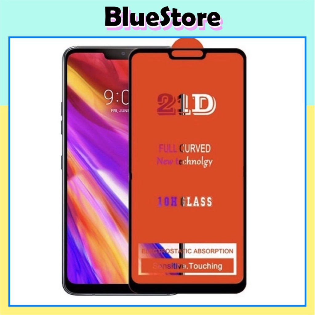 Kính cường lực 21D cho Iphone, kính dán màn hình trong suốt chống bám vân tay, cảm ứng mượt mà - Blue Store