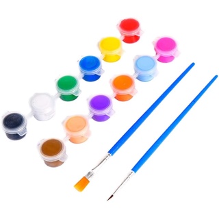 Bộ 12 màu acrylic dạng hũ 3ml | Màu acrylic vẽ tranh, tô tượng, vẽ vải | Màu acrylic 3ml | Sơn acrylic