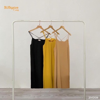 Đầm suông 2 dây big size 55kg đến 95kg - 21yd139 - bu bigsize young