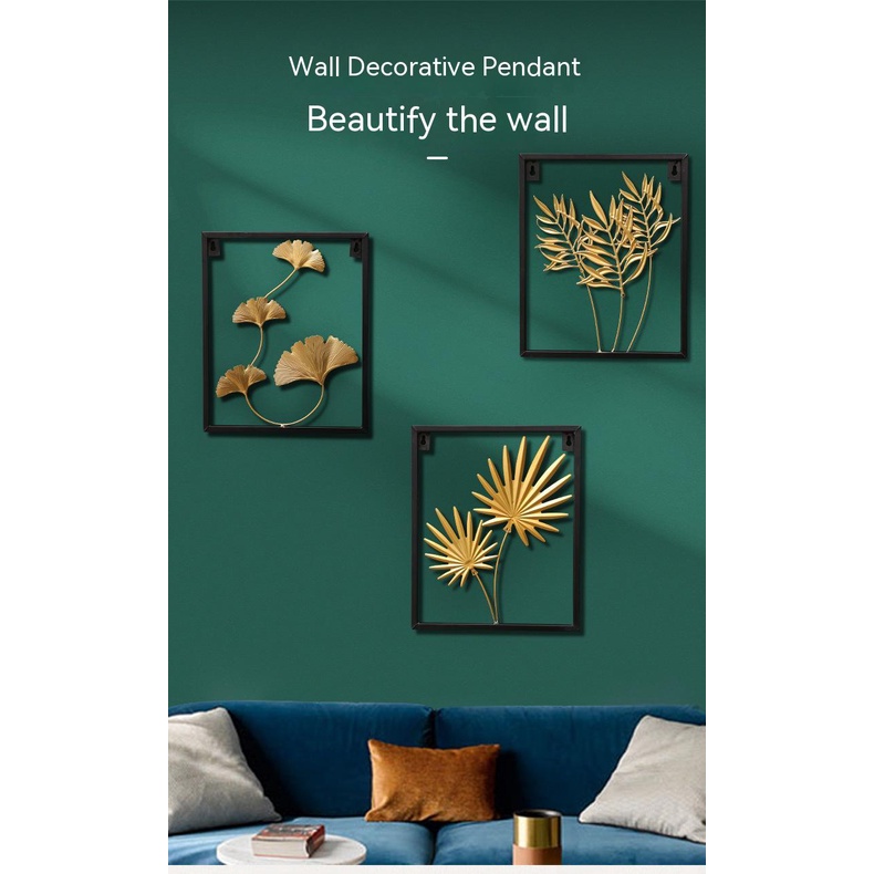 Phụ Kiện Treo Tường Trang Trí Hình Lá Vàng Sáng Tạo