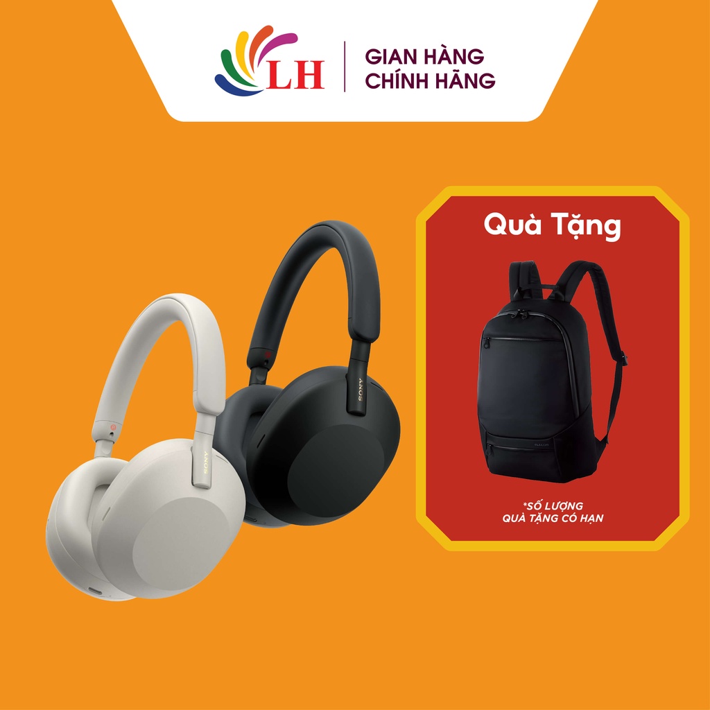 Tai nghe chụp tai Bluetooth Sony WH-1000XM5 - Hàng chính hãng - Thiết kế thời trang, tinh tế, thời gian sử dụng đến 30h