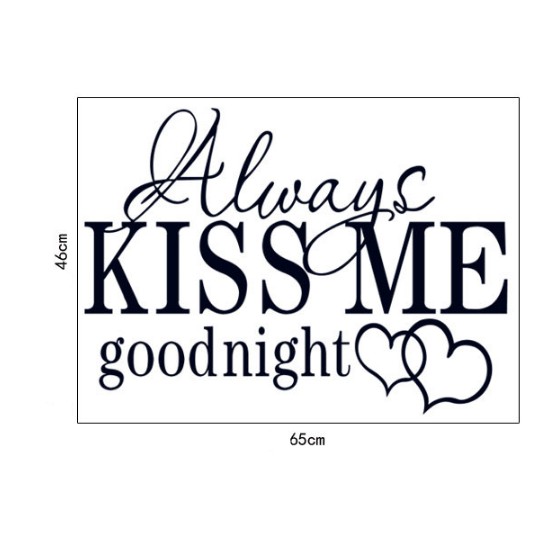 Decal trang trí chữ Tiếng Anh KISS ME