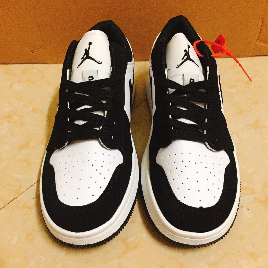 Giày Jordan 1 Low Panda Black White, giày Force đen trắng nam nữ