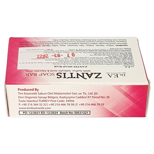 Bánh xà phòng Dr. Ea Zantis Soap Bar, giúp tẩy tế bào chết, thích hợp cho da dầu và da bị mụn
