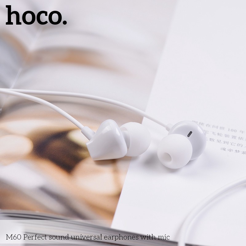 Tai nghe HOCO M60 có mic dây cáp dài 1.2m bằng TPE độ đàn hồi cao