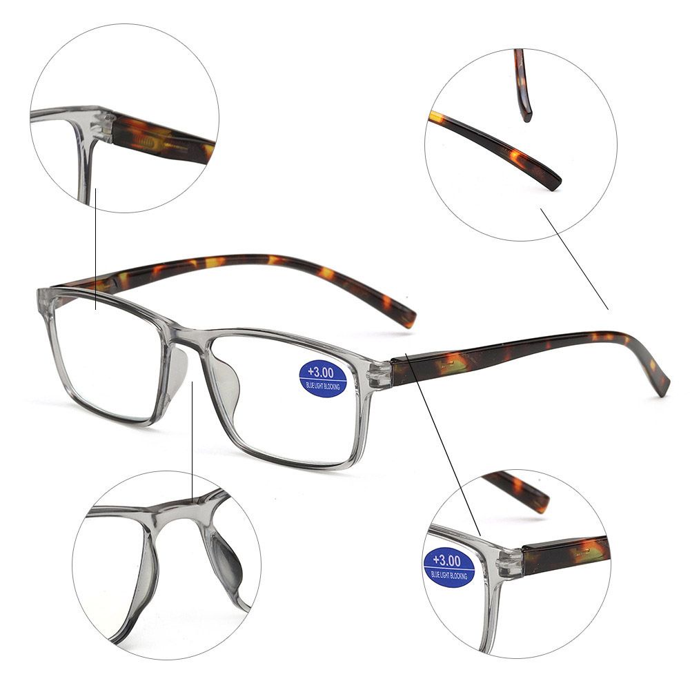 Kính đọc sách gọng PC siêu nhẹ chống ánh sáng xanh thời trang cho nam và nữ