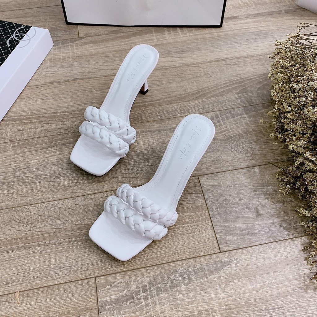 Guốc quai đan mới hot nhất thu đông 2020 cao 7cm -w37